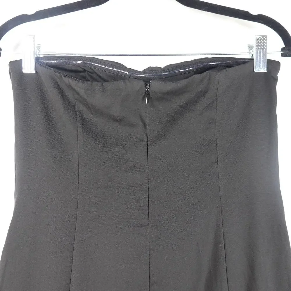 Lulus Dress Women M Fabulous Festivities Black Strapless Ruffled Cutout NEW - Picture 9 of 15